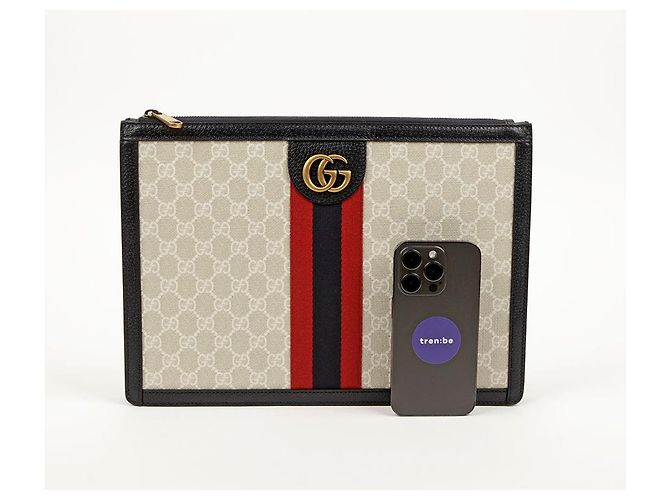 Gucci Clutch Portfolio Ophidia Esclusivo della Corea Blu - vista 6
