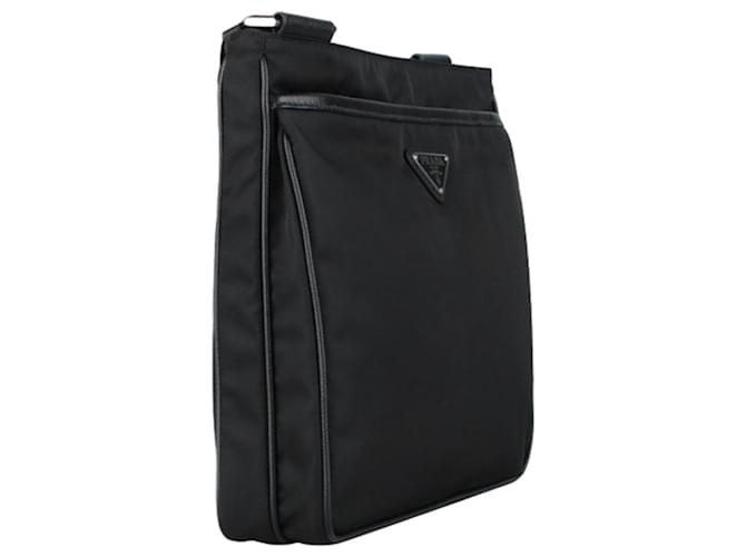 Prada Bolsa transversal Saffiano com logo triangular Preto - vista 11