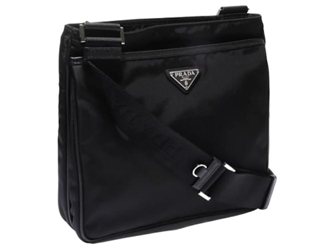 Prada Bolsa transversal Saffiano com logo triangular Preto - vista 3