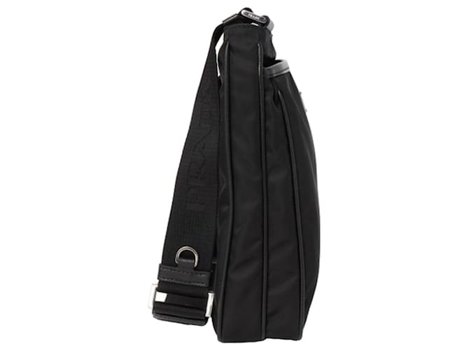 Prada Bolsa transversal Saffiano com logo triangular Preto - vista 4