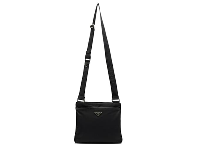 Prada Bolsa transversal Saffiano com logo triangular Preto - vista 6