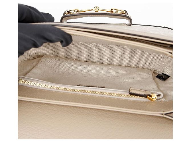Gucci Borsa a spalla media Horsebit Marrone - vista 10