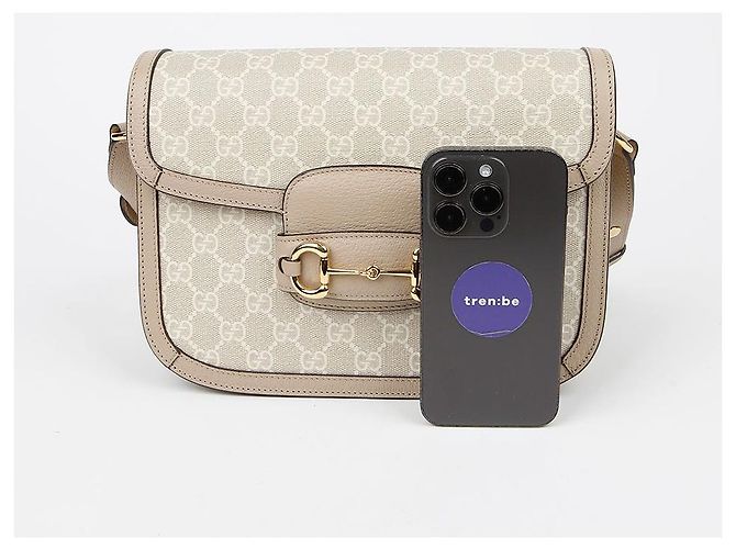 Gucci Borsa a spalla media Horsebit Marrone - vista 8