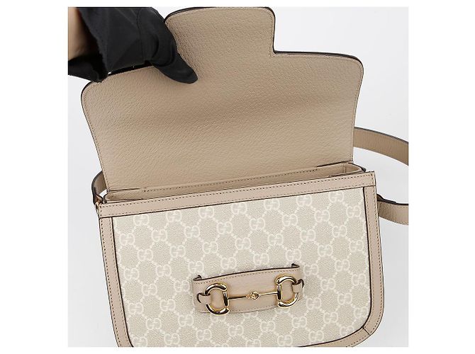 Gucci Borsa a spalla media Horsebit Marrone - vista 9