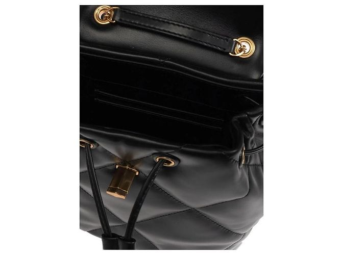 Tory Burch KIRA Diamant-gequilteter kleiner Rucksack Schwarz - Ansicht 8