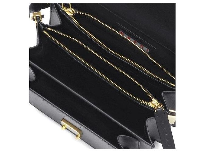 Marni Borsa Trunk Saffiano Media Nero - vista 13