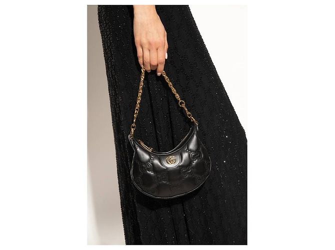 Gucci Borsa Mini Matelassé GG Nero - vista 4
