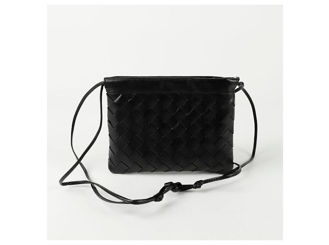 Bottega Veneta Borsa a Spalla Piccola Dust Nero - vista 3