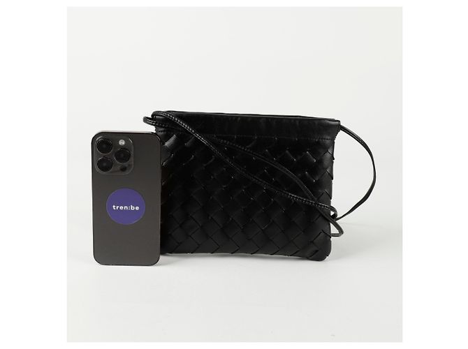 Bottega Veneta Borsa a Spalla Piccola Dust Nero - vista 9