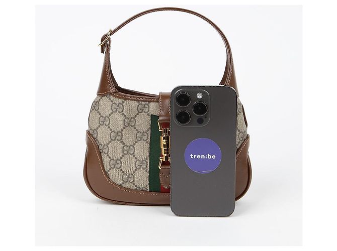Gucci Mini borsa hobo Jackie a tracolla incrociata Marrone - vista 7