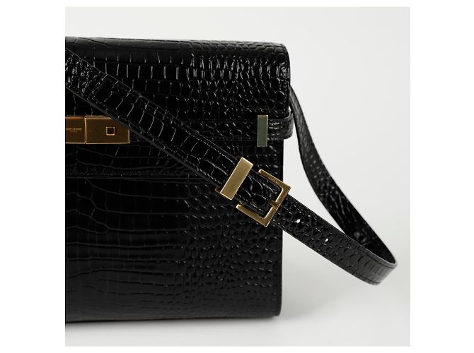 Saint Laurent Borsa a spalla media Manhattan Nero - vista 3