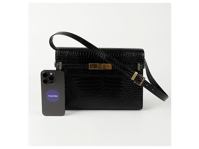 Saint Laurent Borsa a spalla media Manhattan Nero - vista 8