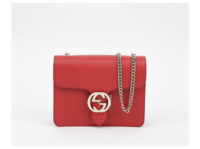 Gucci Borsa a tracolla con catena intrecciata Rosso - vista 2