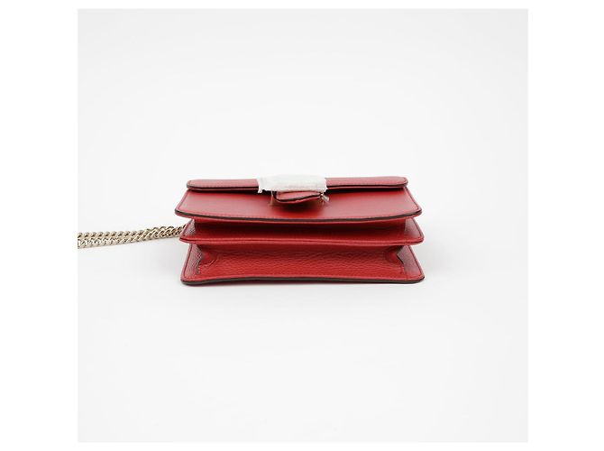 Gucci Borsa a tracolla con catena intrecciata Rosso - vista 5