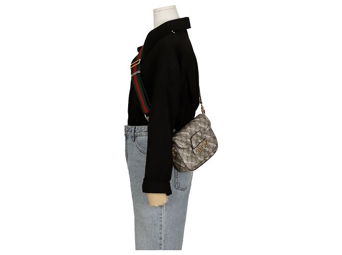 Gucci Mini borsa a tracolla incrociata Horsebit Hacker Project Marrone - vista 10