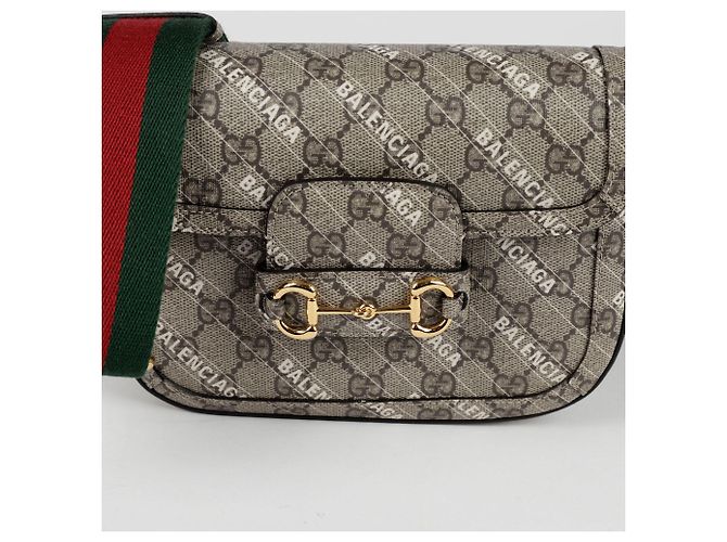 Gucci Mini borsa a tracolla incrociata Horsebit Hacker Project Marrone - vista 2