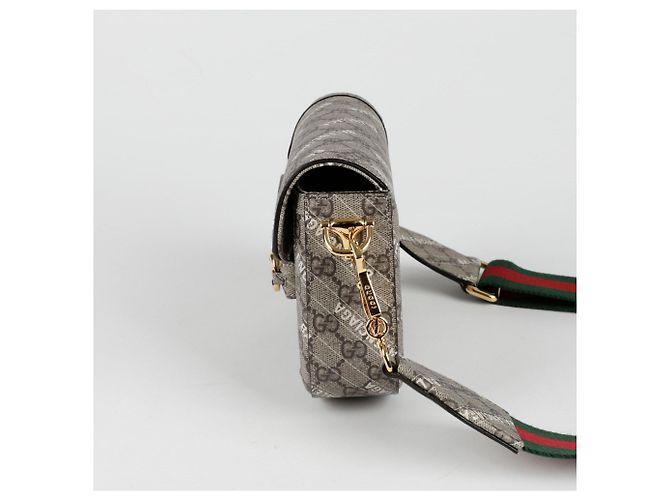 Gucci Mini borsa a tracolla incrociata Horsebit Hacker Project Marrone - vista 3