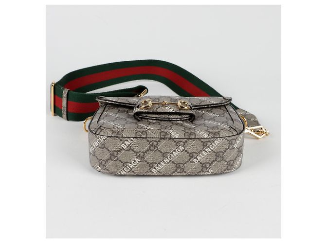 Gucci Mini borsa a tracolla incrociata Horsebit Hacker Project Marrone - vista 6