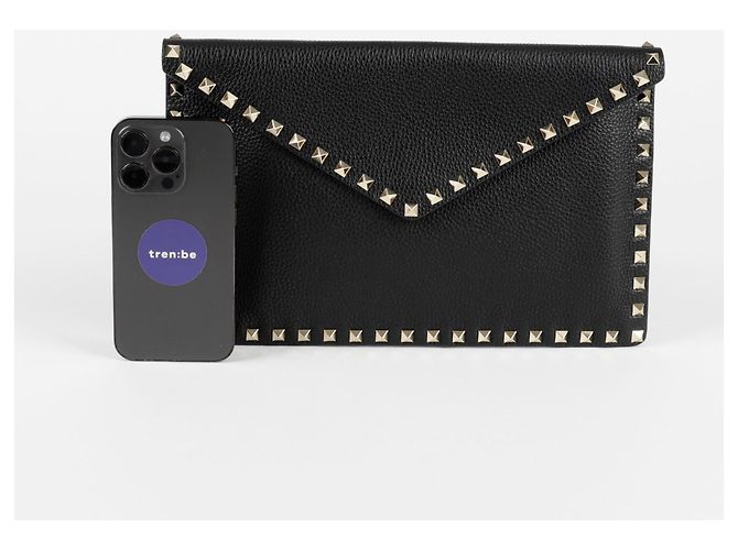 Valentino Clutch sobre Rockstud Negro - vista 8
