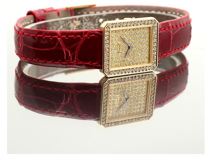 Piaget Mini-Größe Damen-Golduhr mit Diamant-Pavé, Protokollhandbuch, Geburtsurkunde Golden - Ansicht 18