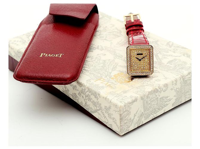 Piaget Mini-Größe Damen-Golduhr mit Diamant-Pavé, Protokollhandbuch, Geburtsurkunde Golden - Ansicht 21