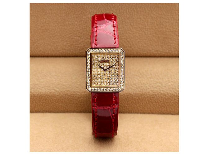 Piaget Mini-Größe Damen-Golduhr mit Diamant-Pavé, Protokollhandbuch, Geburtsurkunde Golden - Ansicht 22
