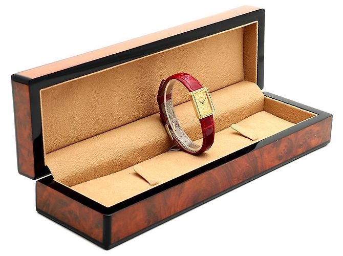 Piaget Mini-Größe Damen-Golduhr mit Diamant-Pavé, Protokollhandbuch, Geburtsurkunde Golden - Ansicht 23