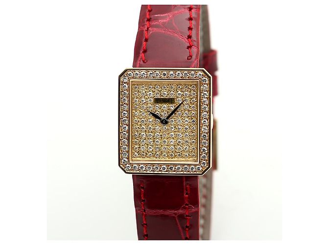 Piaget Mini-Größe Damen-Golduhr mit Diamant-Pavé, Protokollhandbuch, Geburtsurkunde Golden - Ansicht 8