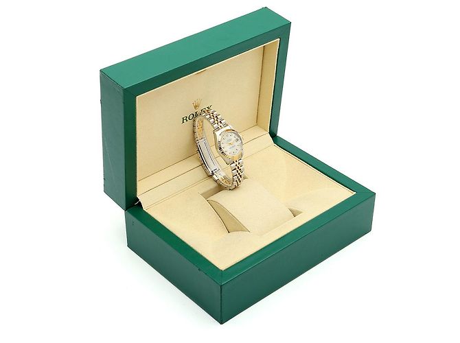 Rolex Reloj Combi Dama Datejust Esfera Plateada Después de Ajuste Diamante Plata - vista 25