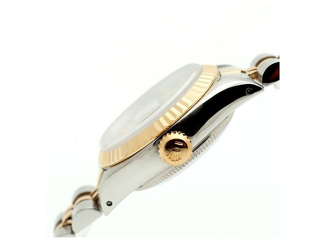 Rolex Reloj Combi Dama Datejust Esfera Plateada Después de Ajuste Diamante Plata - vista 9