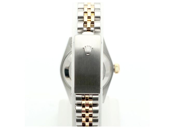 Rolex Relógio Combi Feminino Datejust com Mostrador Preto e Diamantes Após Ajuste - vista 7