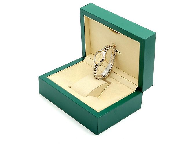 Rolex Datejust Damenuhr, Kombination Champagnergold mit Stabindex Golden - Ansicht 21