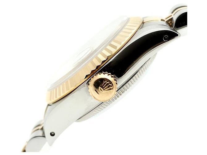 Rolex Datejust Damenuhr, Kombination Champagnergold mit Stabindex Golden - Ansicht 7