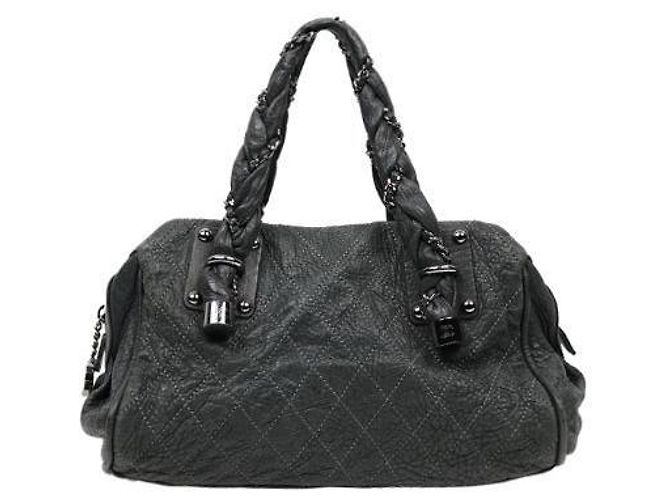 Chanel Borsa a spalla bowling verde scuro - vista 3
