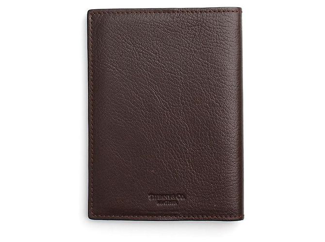 Tiffany & Co Dunkelbraune Leder-Passhülle - Ansicht 2