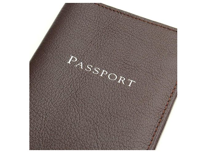 Tiffany & Co Dunkelbraune Leder-Passhülle - Ansicht 4
