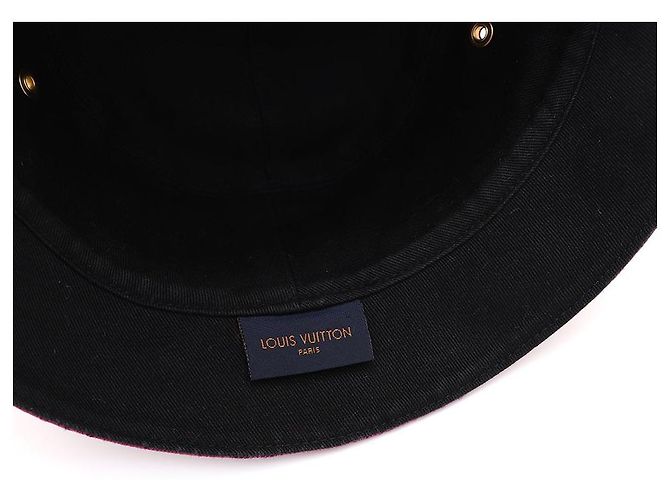 Louis Vuitton Bucket Hat aus lila Denim mit Monogramm - Mittel - Ansicht 5