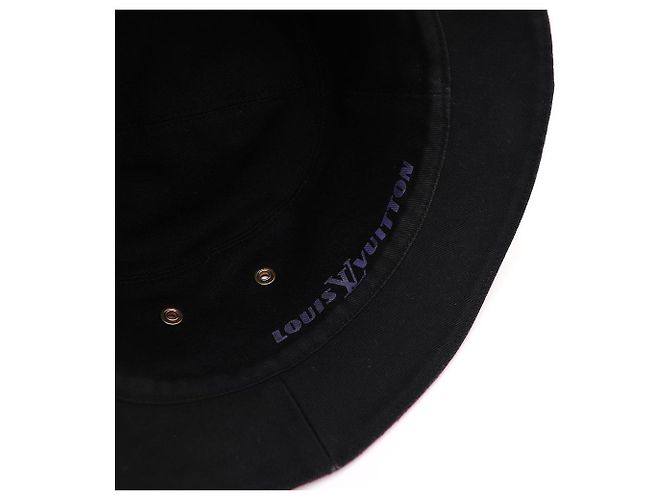 Louis Vuitton Bucket Hat aus lila Denim mit Monogramm - Mittel - Ansicht 6