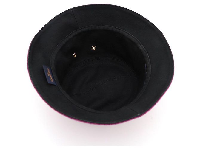 Louis Vuitton Bucket Hat aus lila Denim mit Monogramm - Mittel - Ansicht 7