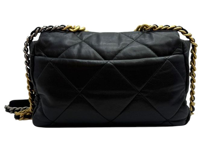 Chanel 19 Chanel Grande borsa con patta nera Nero - vista 4