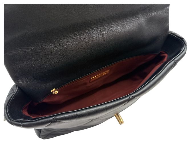 Chanel 19 Chanel Grande borsa con patta nera Nero - vista 8