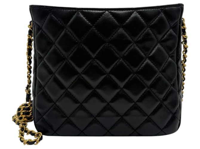 Chanel Kleine Hobo-Tasche Goldenball aus Lammleder in Schwarz - Ansicht 4