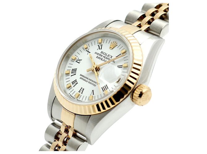 Rolex Datejust mit Weißem Römischen Goldpunkt - Ansicht 11