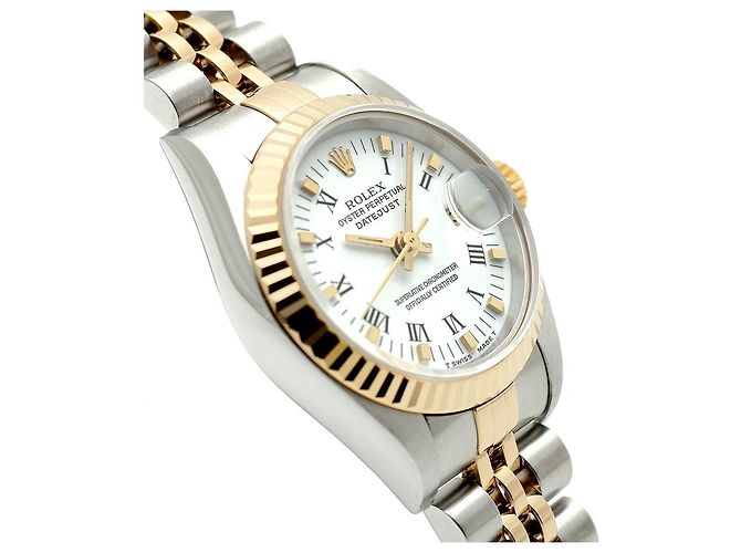 Rolex Datejust mit Weißem Römischen Goldpunkt - Ansicht 12