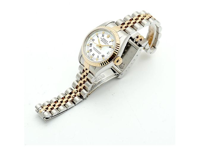 Rolex Datejust mit Weißem Römischen Goldpunkt - Ansicht 15