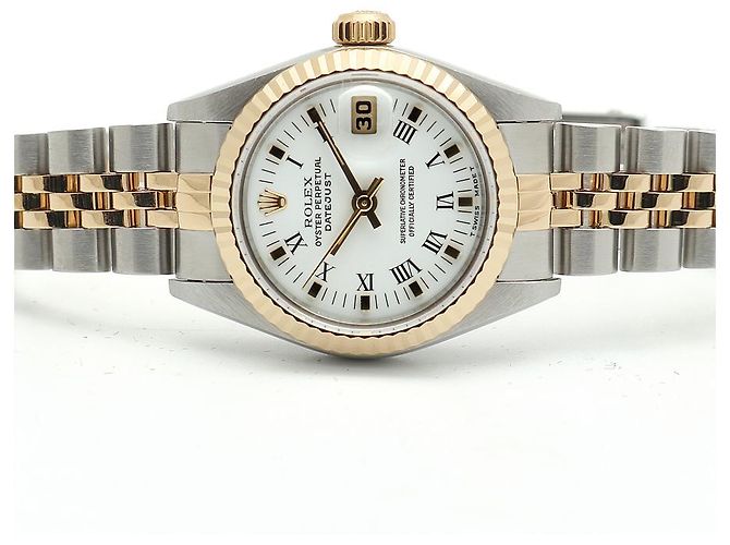 Rolex Datejust mit Weißem Römischen Goldpunkt - Ansicht 19