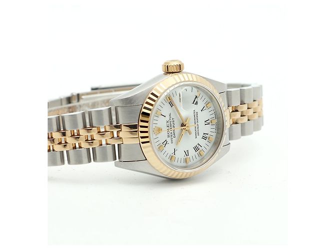 Rolex Datejust mit Weißem Römischen Goldpunkt - Ansicht 20