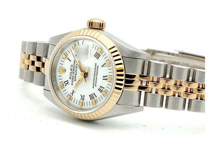 Rolex Datejust mit Weißem Römischen Goldpunkt - Ansicht 21