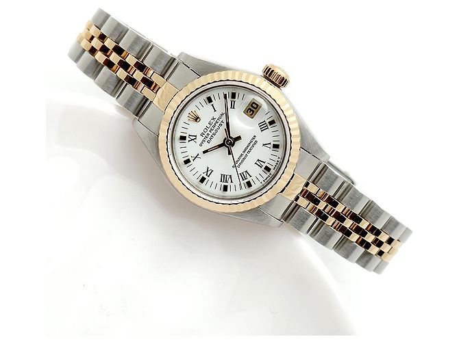 Rolex Datejust mit Weißem Römischen Goldpunkt - Ansicht 22