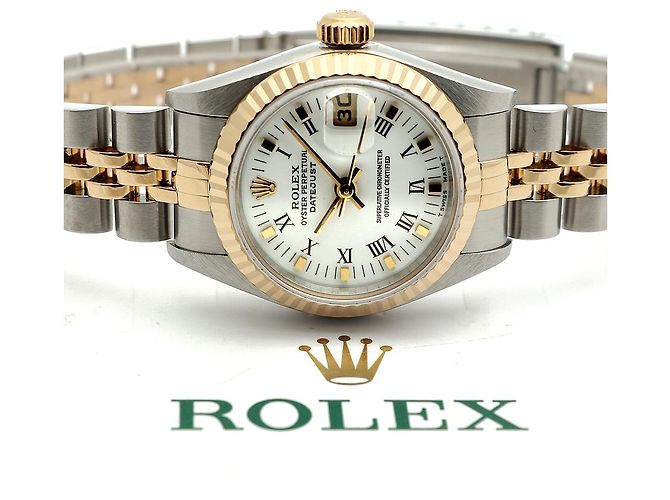 Rolex Datejust mit Weißem Römischen Goldpunkt - Ansicht 23